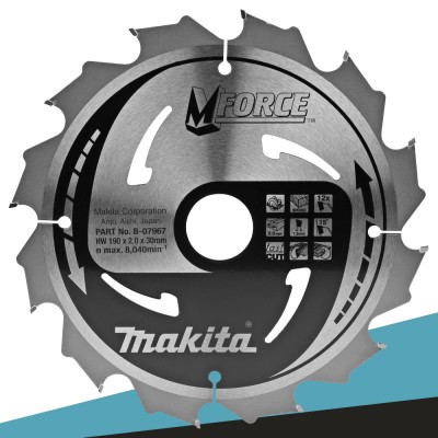 Makita B-07967 Tarcza tnąca MFORCE 190x30mm 12Z