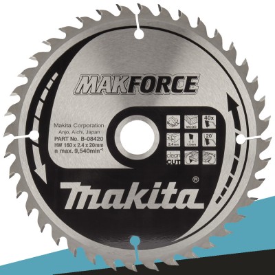 Makita B-08420 Tarcza tnąca MAKFORCE 160x20mm 40Z