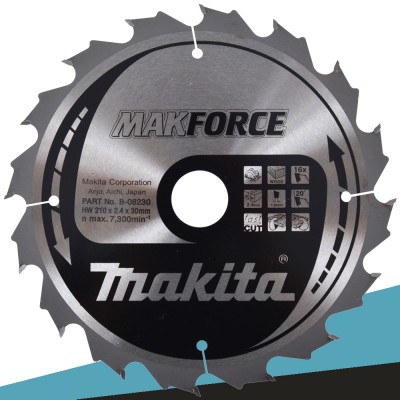 Makita B-08230 Tarcza tnąca MAKFORCE 210x30mm 16Z