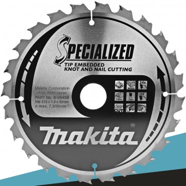 Makita B-09438 Tarcza tnąca SPECIALIZED 210x30mm 24Z