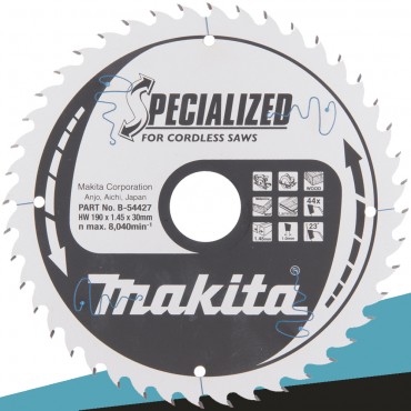 Makita B-54427 Tarcza tnąca SPECIALIZED 190x30mm 44Z