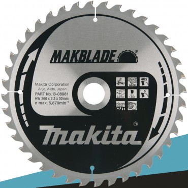 Makita B-08981 Tarcza tnąca MAKBLADE 260x30mm 40Z