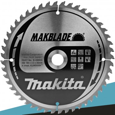 Makita B-08953 Tarcza tnąca MAKBLADE 190x20mm 48Z
